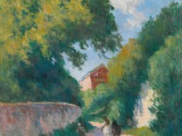 maximilien luce - environs de rolleboise le retour a la ferme circa 1920